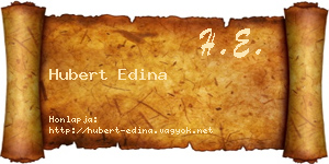 Hubert Edina névjegykártya